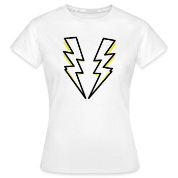 Lightning flash lighting - Women's T-Shirt - white - Front - AI Model Female 172 dark (172cm)