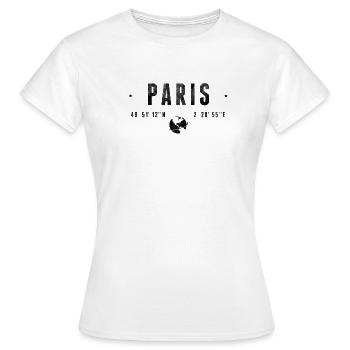 Paris - Women's T-Shirt - white - Front - AI Model Female 172 dark (172cm)