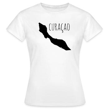 Curacao - Frauen T-Shirt - Weiß - Vorne - AI Model Female 172 dark (172cm)