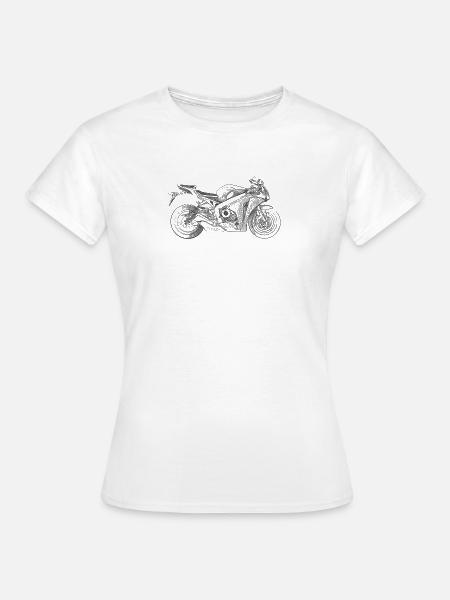 Motorrad - Frauen T-Shirt - Weiß