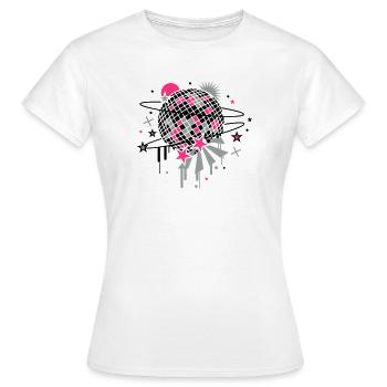 Disco Kugel - Frauen T-Shirt - Weiß - Vorne - AI Model Female 172 dark (172cm)