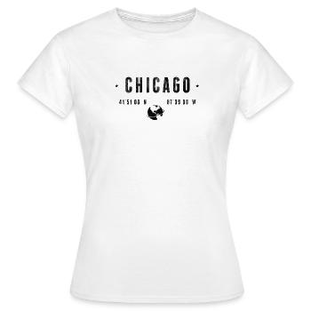 Chicago - Frauen T-Shirt - Weiß - Vorne - AI Model Female 172 dark (172cm)