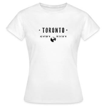 TORONTO - Frauen T-Shirt - Weiß - Vorne - AI Model Female 172 dark (172cm)