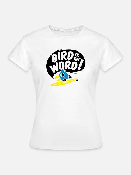surfing bird - bird is the word - surfin bird - Women's T-Shirt - white