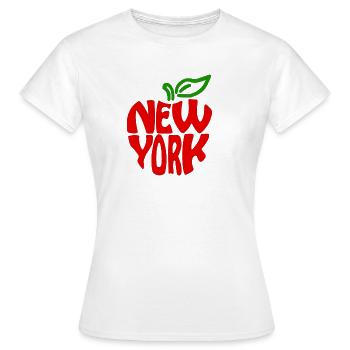 New York - Frauen T-Shirt - Weiß - Vorne - AI Model Female 172 dark (172cm)