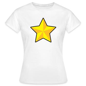 3D Stern | 3D Star | Dimension - Women's T-Shirt - white - Front - AI Model Female 172 dark (172cm)