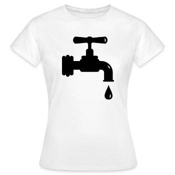 Un robinet qui goutte - T-shirt Femme - blanc - Devant - AI Model Female 172 dark (172cm)