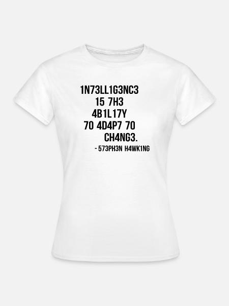 nerd & geek shirt: leetspeak - Frauen T-Shirt - Weiß