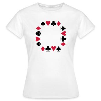 Poker (V) - Women's T-Shirt - white - Front - AI Model Female 172 dark (172cm)