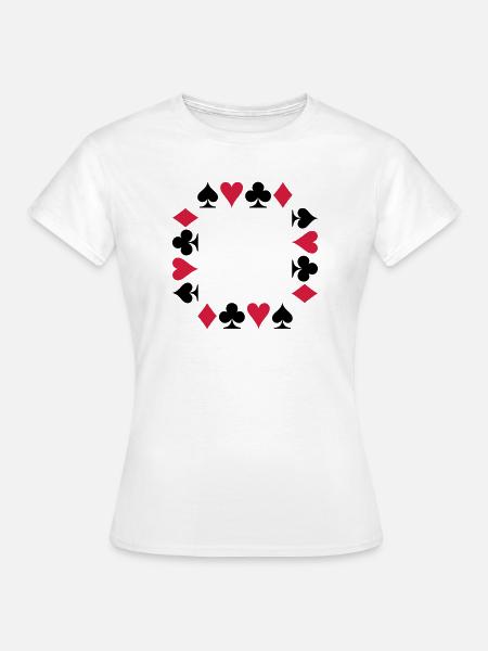 Poker (V) - Frauen T-Shirt - Weiß