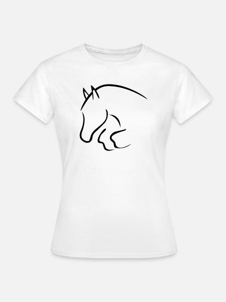 Springpferd - Frauen T-Shirt - Weiß