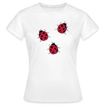lieveheersbeestje - Vrouwen T-shirt - wit - Voor - AI Model Female 172 dark (172cm)