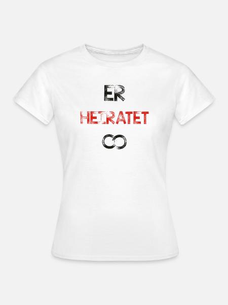 Er heiratet Bräutigam - Frauen T-Shirt - Weiß