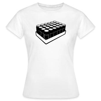 Dosenbier, Palette, Bier, Bierdosen - Frauen T-Shirt - Weiß - Vorne - AI Model Female 172 dark (172cm)
