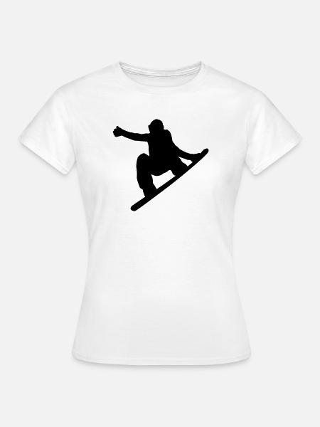 Snowboard - Frauen T-Shirt - Weiß