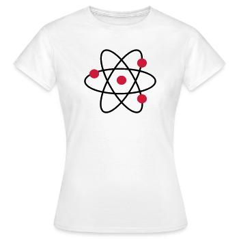 atom - Women's T-Shirt - white - Front - AI Model Female 172 dark (172cm)