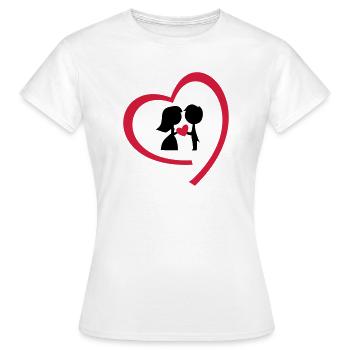 Brautpaar - Frauen T-Shirt - Weiß - Vorne - AI Model Female 172 dark (172cm)