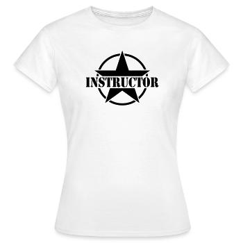 Instructor | Instruction - Women's T-Shirt - white - Front - AI Model Female 172 dark (172cm)