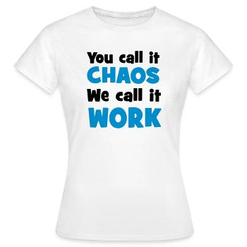 Chaos - T-shirt Femme - blanc - Devant - AI Model Female 172 dark (172cm)