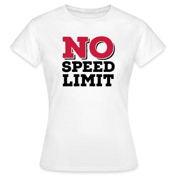 6061912 121780076 speed2 - Frauen T-Shirt - Weiß - Vorne - AI Model Female 172 dark (172cm)