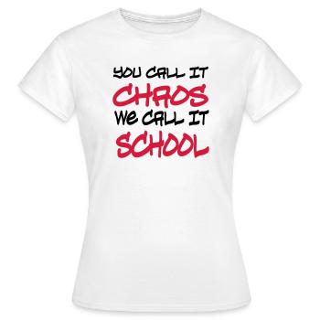 École - T-shirt Femme - blanc - Devant - AI Model Female 172 dark (172cm)
