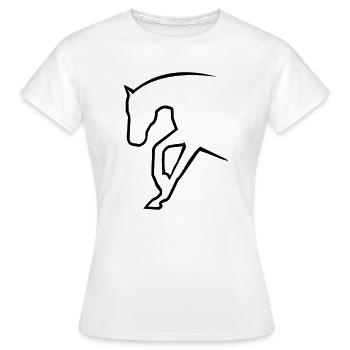 6061912 121501634 sliding stop - Women's T-Shirt - white - Front - AI Model Female 172 dark (172cm)
