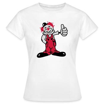 Un clown drôle - T-shirt Femme - blanc - Devant - AI Model Female 172 dark (172cm)
