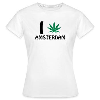 I Love Amsterdam - Frauen T-Shirt - Weiß - Vorne - AI Model Female 172 dark (172cm)