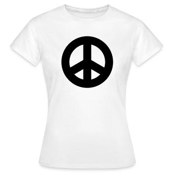Signe de paix - T-shirt Femme - blanc - Devant - AI Model Female 172 dark (172cm)