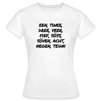 Zahlen - Frauen T-Shirt - Weiß - Vorne - AI Model Female 172 dark (172cm)