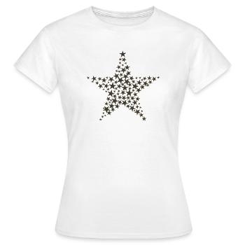 Etoiles Medellin Marques Etoile Etoile Sparkler - T-shirt Femme - blanc - Devant - AI Model Female 172 dark (172cm)