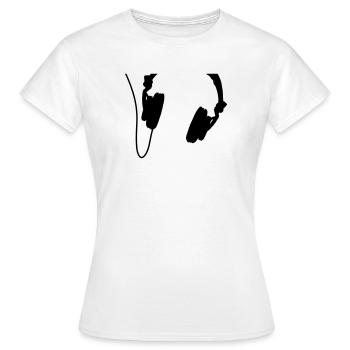 headphones_vector - T-shirt Femme - blanc - Devant - AI Model Female 172 dark (172cm)