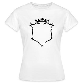 A crest with crown - Women's T-Shirt - white - Front - AI Model Female 172 dark (172cm)