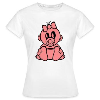 baby girl - Frauen T-Shirt - Weiß - Vorne - AI Model Female 172 dark (172cm)