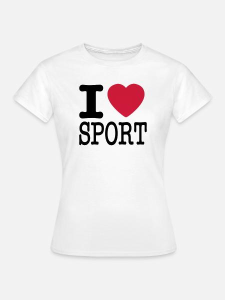 Ich liebe Sport - Frauen T-Shirt - Weiß