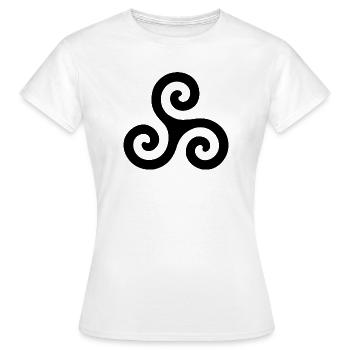triskele - Frauen T-Shirt - Weiß - Vorne - AI Model Female 172 dark (172cm)