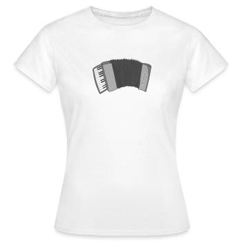 Accordéon - T-shirt Femme - blanc - Devant - AI Model Female 172 dark (172cm)