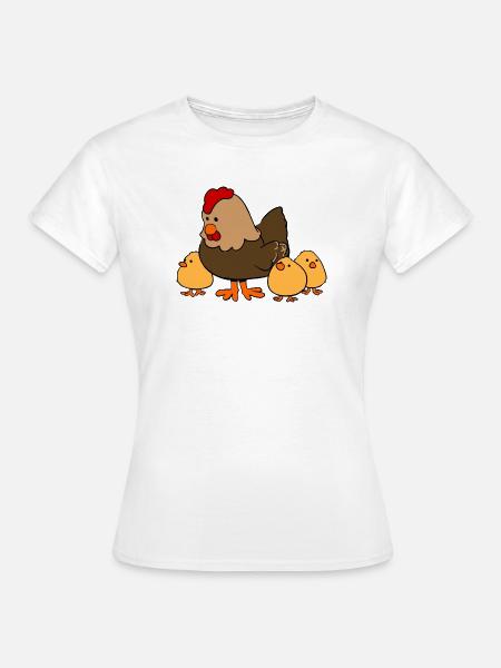 Chicken family - Frauen T-Shirt - Weiß