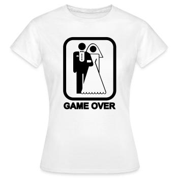 Game Over - Frauen T-Shirt - Weiß - Vorne - AI Model Female 172 dark (172cm)