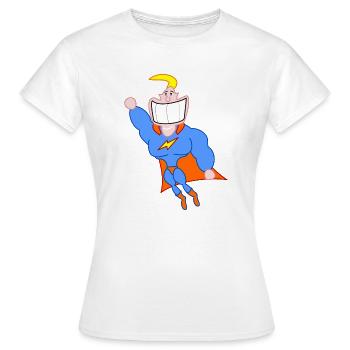 Superhero - Women's T-Shirt - white - Front - AI Model Female 172 dark (172cm)
