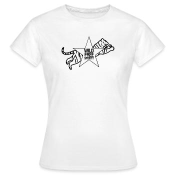 Sport Sportler Tiger Tier Fun Sprüche Geschenk - Frauen T-Shirt - Weiß - Vorne - AI Model Female 172 dark (172cm)