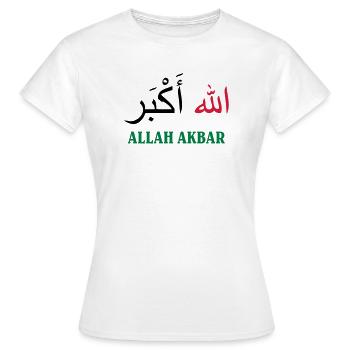 Allah Akbar - Women's T-Shirt - white - Front - AI Model Female 172 dark (172cm)