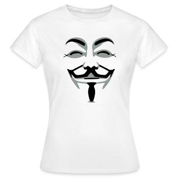 anonymus_vektor_2farb - T-shirt Femme - blanc - Devant - AI Model Female 172 dark (172cm)