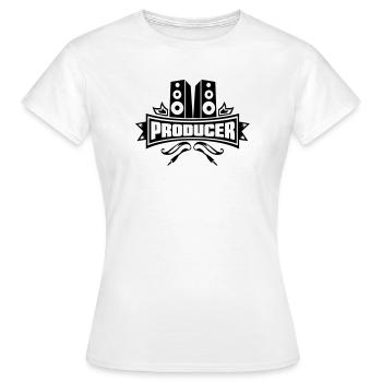 Musikproduzent - Musik Produzent - Beat Producer - Frauen T-Shirt - Weiß - Vorne - AI Model Female 172 dark (172cm)
