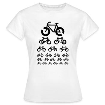 Bike Visual Test - Women's T-Shirt - white - Front - AI Model Female 172 dark (172cm)