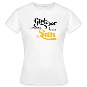 sun - Women's T-Shirt - white - Front - AI Model Female 172 dark (172cm)