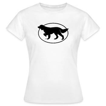 Deutsch Langhaar - Frauen T-Shirt - Weiß - Vorne - AI Model Female 172 dark (172cm)