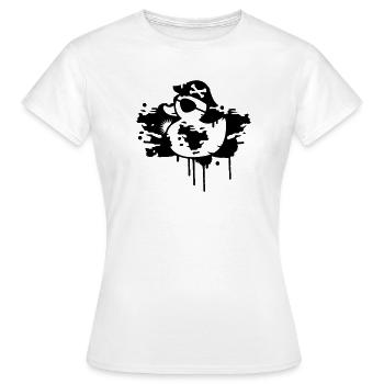 Piraten Gummi Ente mit einem Piraten Hut und - Frauen T-Shirt - Weiß - Vorne - AI Model Female 172 dark (172cm)