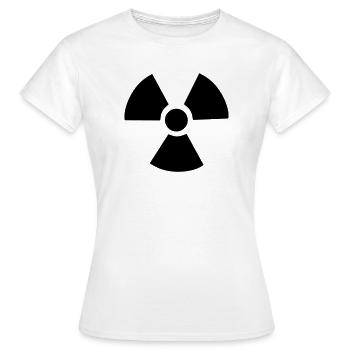 Radioactive Symbol - Women's T-Shirt - white - Front - AI Model Female 172 dark (172cm)