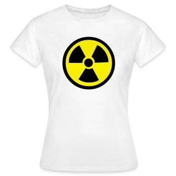Radiation Warning - Women's T-Shirt - white - Front - AI Model Female 172 dark (172cm)